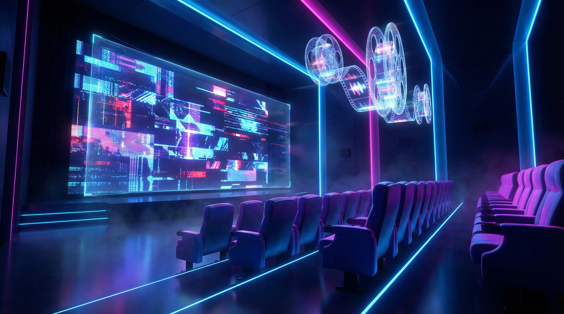 财神棋牌 蓝图影院频道全息投影屏幕